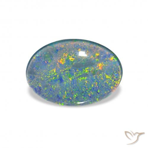 3.54ct Multicolorido Opala Triplet, oval, Opaco