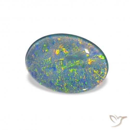 Opala Triplet Multicolorido Natural 3.54ct, oval, Opaco
