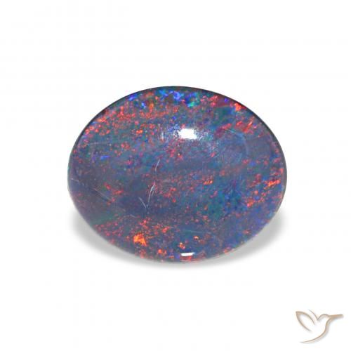 2.40ct Multicolorido Opala Triplet, oval, Opaco