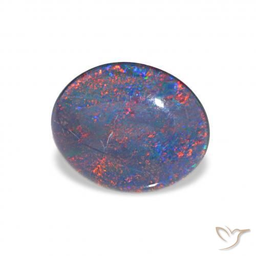 Opala Triplet Multicolorido Natural 2.40ct, oval, Opaco