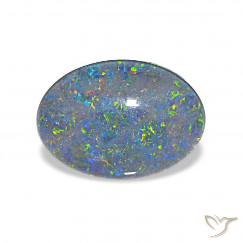 3.70ct Multicolorido Opala Triplet, oval, Opaco