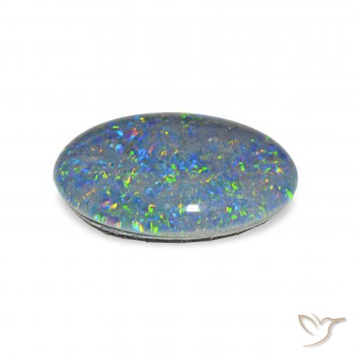 Opala Triplet Multicolorido Natural 3.70ct, oval, Opaco