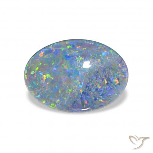 3.36ct Multicolorido Opala Triplet, oval, Opaco
