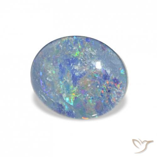 Opala Triplet Multicolorido Natural 2.86ct, oval, Opaco