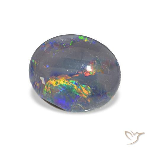 Opala Triplet Multicolorido Natural 2.68ct, oval, Opaco