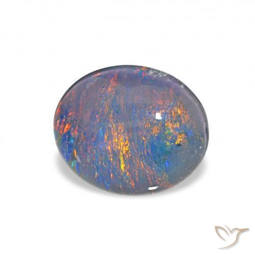 Opala Triplet Multicolorido Natural 2.51ct, oval, Opaco