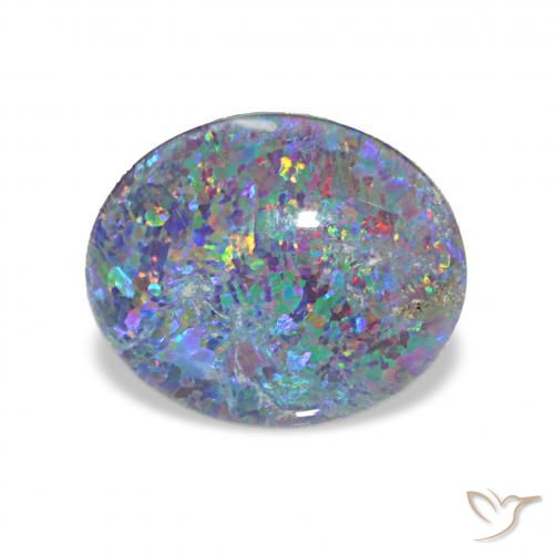2.83ct Multicolorido Opala Triplet, oval, Opaco