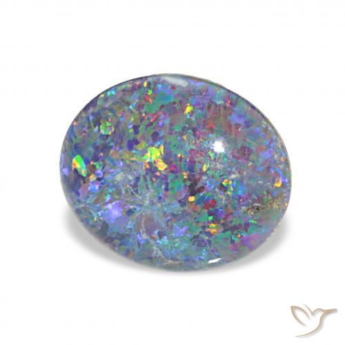 Opala Triplet Multicolorido Natural 2.83ct, oval, Opaco