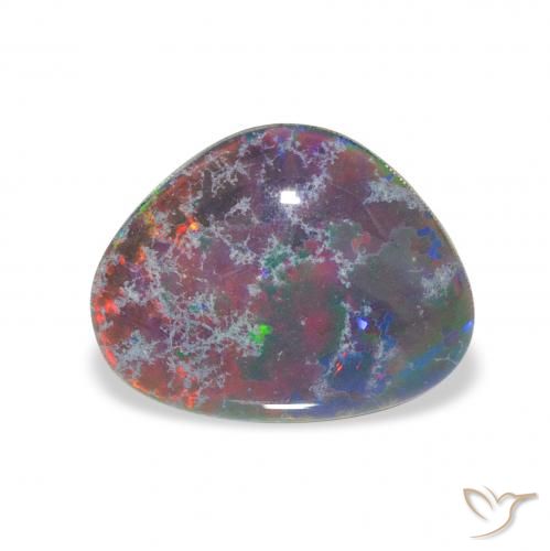 3.38ct Natural Multicolorido Opala Triplet, Trilhão, Opaco