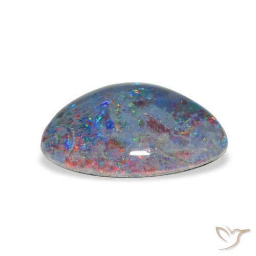 Opala Triplet Multicolorido Natural 4.35ct, Chique, Opaco