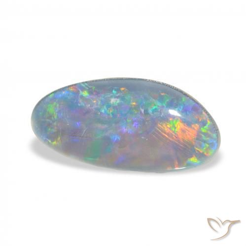 Opala Triplet Multicolorido Natural 3.48ct, Chique, Opaco