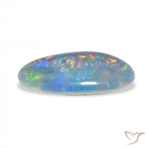 Opala Triplet Multicolorido Natural 3.48ct, Chique, Opaco