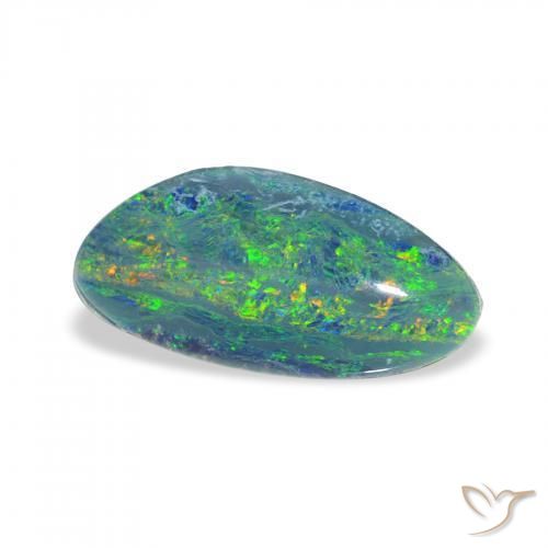 Opala Triplet Multicolorido Natural 2.36ct, Chique, Opaco