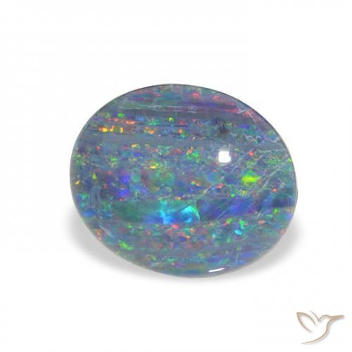 Opala Triplet Multicolorido Natural 2.03ct, oval, Opaco