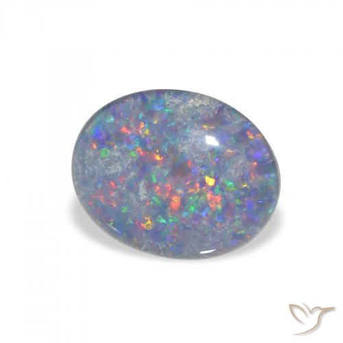 Opala Triplet Multicolorido Natural 2.33ct, oval, Opaco