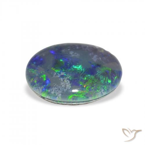 Opala Triplet Multicolorido Natural 2.85ct, oval, Opaco
