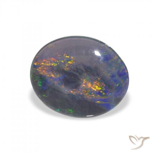 Opala Triplet Multicolorido Natural 2.50ct, oval, Opaco