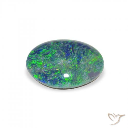 Opala Triplet Multicolorido Natural 2.16ct, oval, Opaco