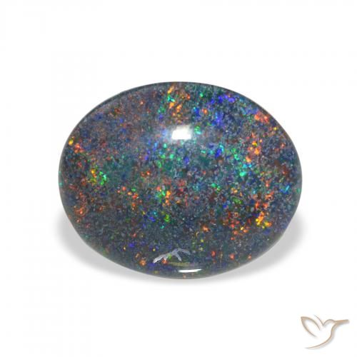 3.01ct Natural Multicolorido Opala Triplet, oval, Opaco