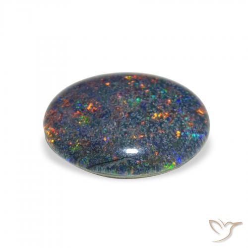 Opala Triplet Multicolorido Natural 3.01ct, oval, Opaco