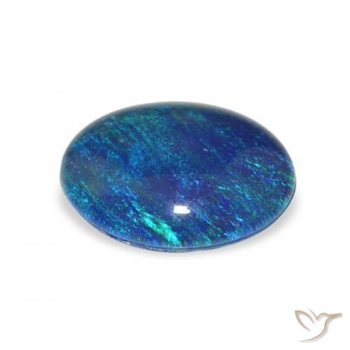 Opala Triplet Multicolorido Natural 2.94ct, oval, Opaco