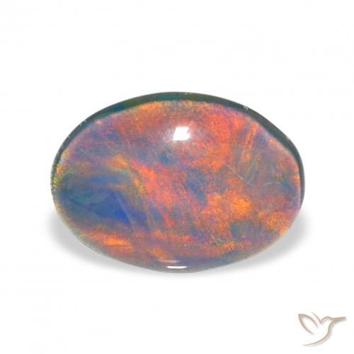 3.48ct Natural Multicolorido Opala Triplet, oval, Opaco