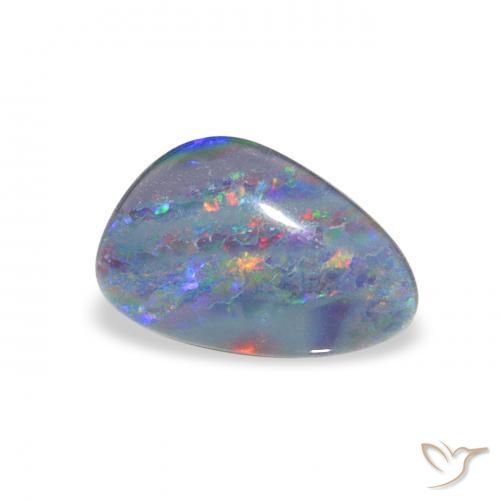 Opala Triplet Multicolorido Natural 1.63ct, Chique, Opaco