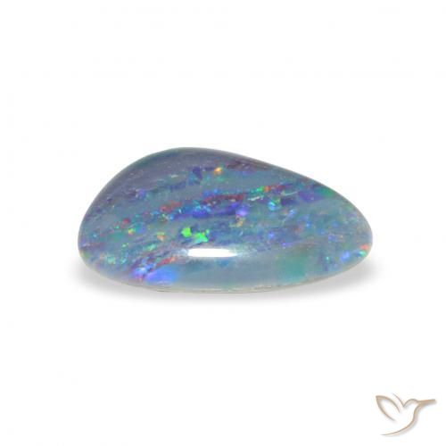 Opala Triplet Multicolorido Natural 1.63ct, Chique, Opaco