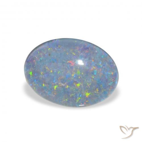 Opala Triplet Multicolorido Natural 3.74ct, oval, Opaco