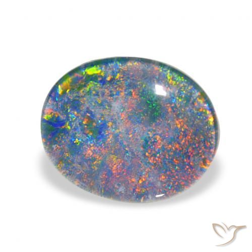 Opala Triplet Multicolorido Natural 2.81ct, oval, Opaco