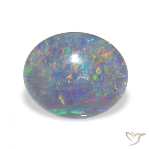 3.00ct Natural Multicolorido Opala Triplet, oval, Opaco