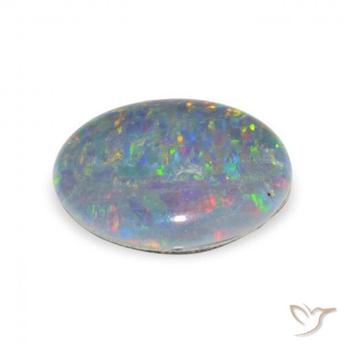 Opala Triplet Multicolorido Natural 3.00ct, oval, Opaco