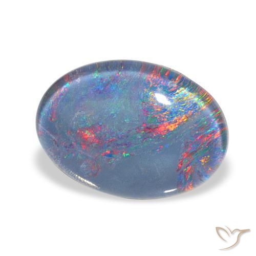 Opala Triplet Multicolorido Natural 4.28ct, oval, Opaco