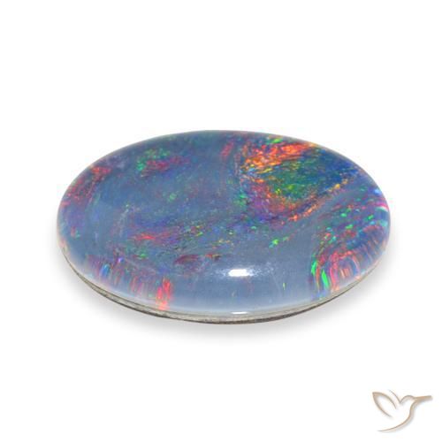 Opala Triplet Multicolorido Natural 4.28ct, oval, Opaco