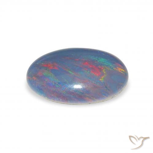 Opala Triplet Multicolorido Natural 3.74ct, oval, Opaco