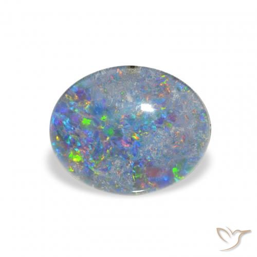 2.25ct Natural Multicolorido Opala Triplet, oval, Opaco