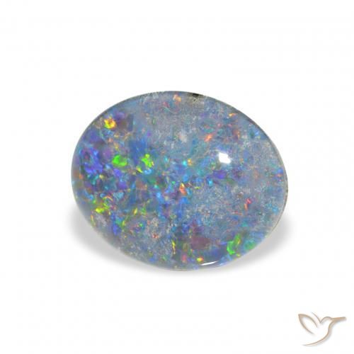 Opala Triplet Multicolorido Natural 2.25ct, oval, Opaco