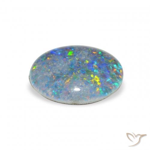 Opala Triplet Multicolorido Natural 2.25ct, oval, Opaco