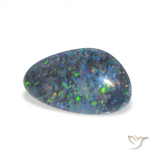 Opala Triplet Multicolorido Natural 3.20ct, Chique, Opaco