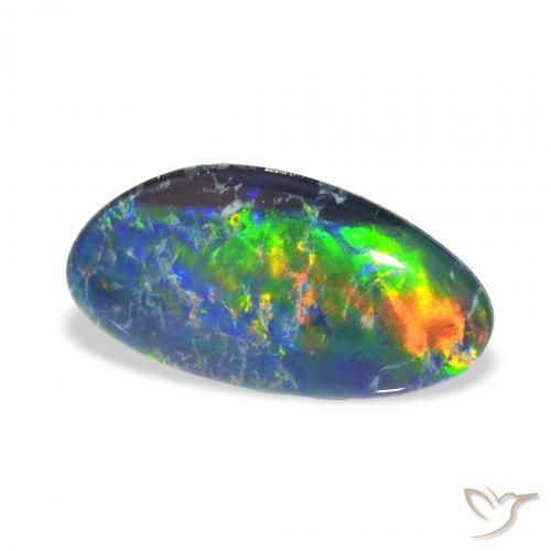 Opala Triplet Multicolorido Natural 3.77ct, Chique, Opaco