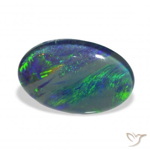 Opala Triplet Multicolorido Natural 4.27ct, oval, Opaco