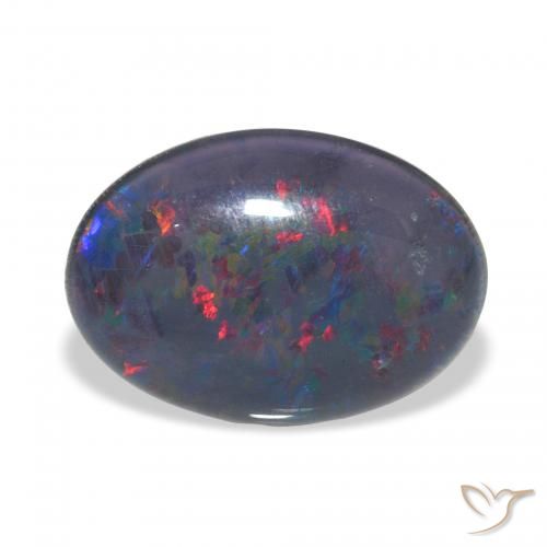 3.66ct Natural Multicolorido Opala Triplet, oval, Opaco