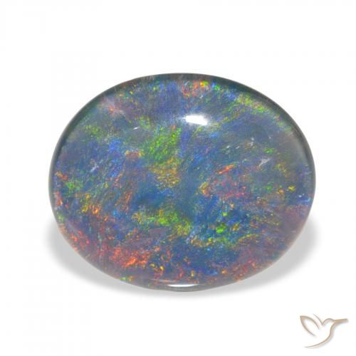3.00ct Natural Multicolorido Opala Triplet, oval, Opaco