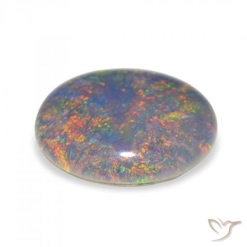Opala Triplet Multicolorido Natural 3.00ct, oval, Opaco