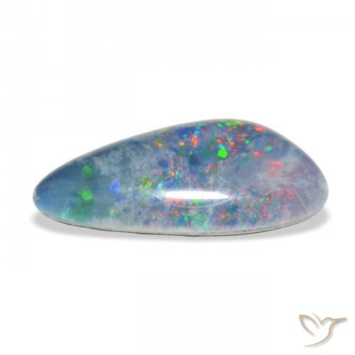 Opala Triplet Multicolorido Natural 4.10ct, Chique, Opaco