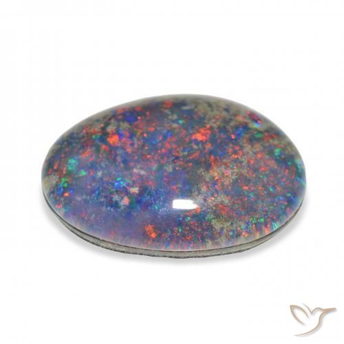 Opala Triplet Multicolorido Natural 9.34ct, Chique, Opaco