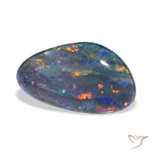 Opala Triplet Multicolorido Natural 3.31ct, Chique, Opaco