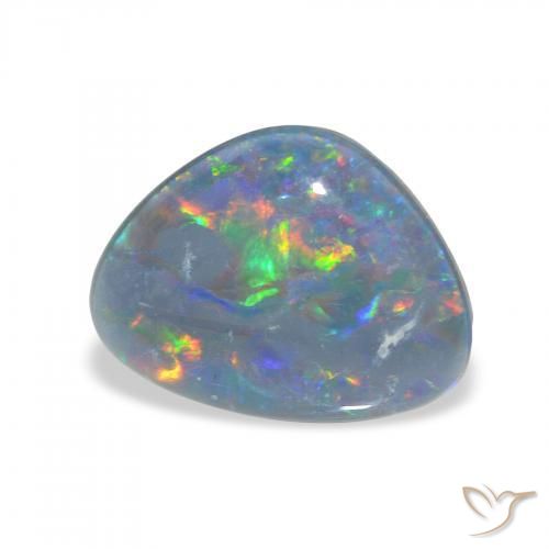 Opala Triplet Multicolorido Natural 4.00ct, Chique, Opaco