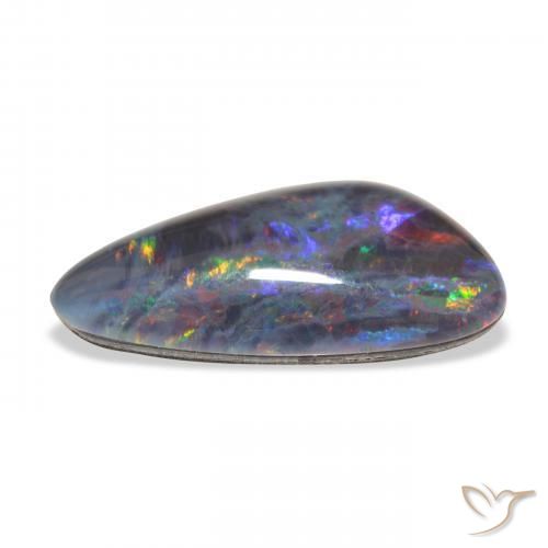 Opala Triplet Multicolorido Natural 4.45ct, Chique, Opaco
