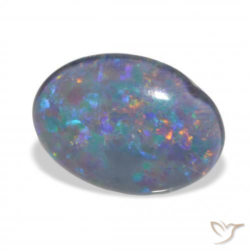 Opala Triplet Multicolorido Natural 3.75ct, oval, Opaco